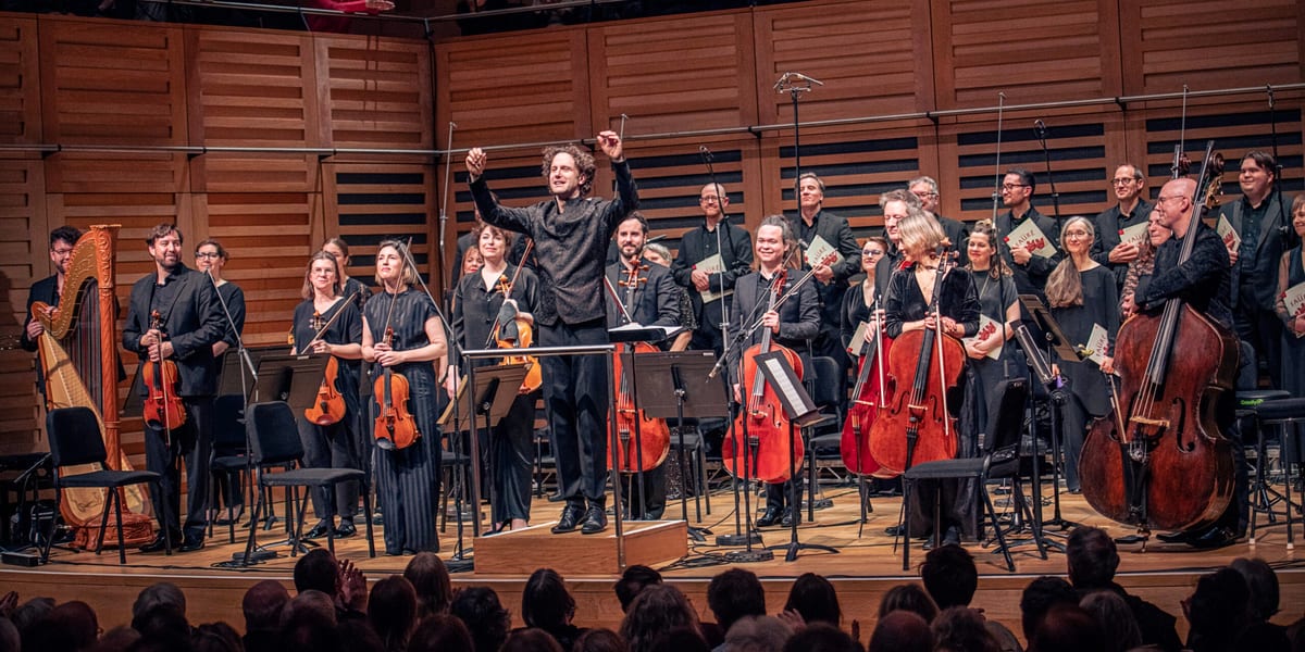 Concert artwork for Aurora with the BBC Singers and Edmund de Waal