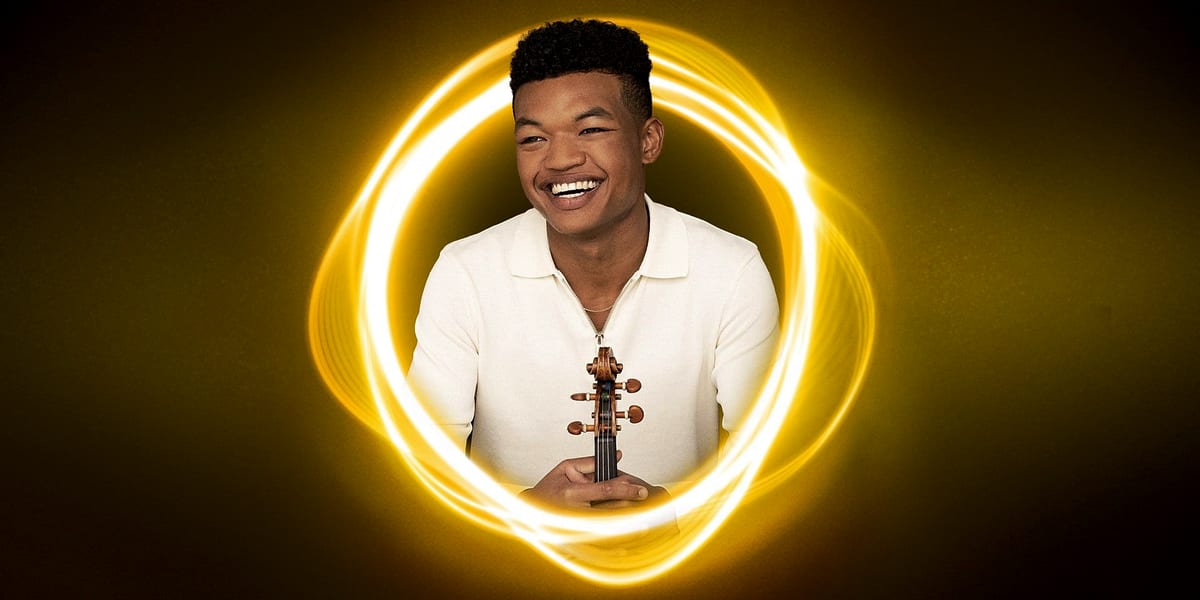 Concert artwork for Randall Goosby plays Barber’s Violin Concerto