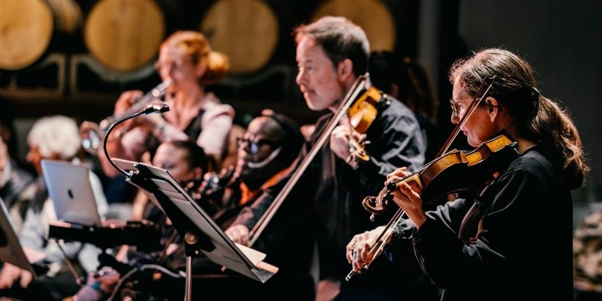 Concert artwork for Caroline Shaw, Arvo Pärt and Philip Glass at Wylam Brewery