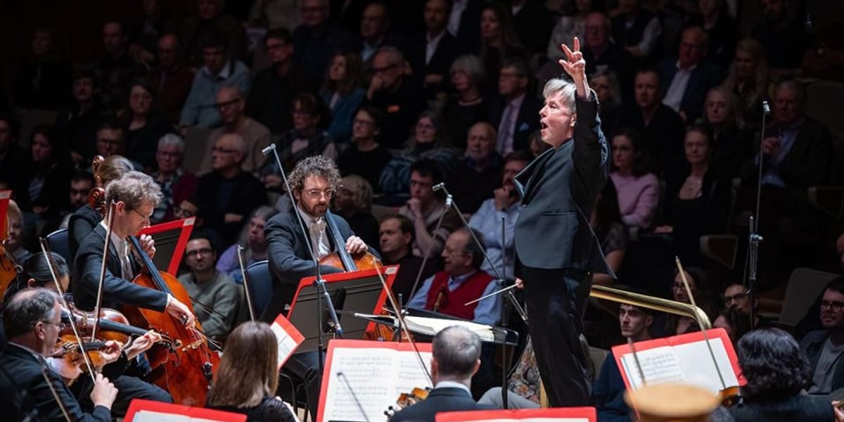 Concert artwork for Bruckner 4 with Esa-Pekka Salonen