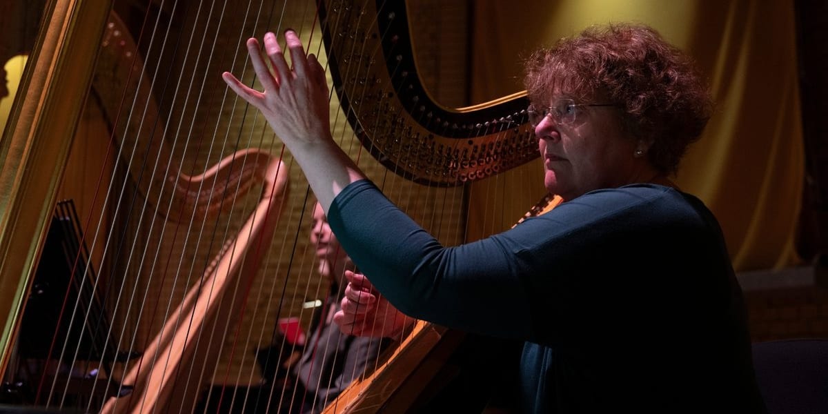 Concert artwork for Centre Stage: Two Harps